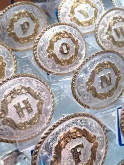 Montana Silversmiths Initial Gold Filigree Western Belt Buckle 5000A (Small) -Montana Silversmiths 5000A small b 1