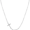 Montana Silversmiths Womens Montana Smith CZ Small Cross Necklace Silver NC1510