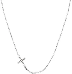 Montana Silversmiths Womens Montana Smith CZ Small Cross Necklace Silver NC1510