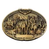 Montana Silversmiths 60789C Pack Horses And Rider Heritage Attitude Belt Buckle Brass