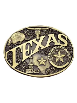 Montana Silversmiths 60811TXC Texas State Heritage Attitude Buckle