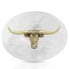 Montana Silversmiths Montana Silversmith American Beauty Filigree Longhorn Belt Buckle