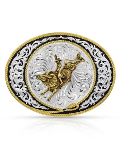 Montana Silversmiths Ranch Rope Bull Rider Belt Buckle