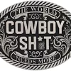 Montana Silversmiths Cowboy Sh*t Attitude Belt Buckles A890CST