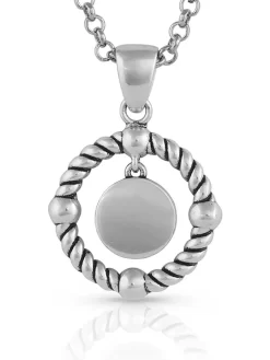 Montana Silversmiths NC5304 Womens Every Direction Turquoise Necklace Silver -Montana Silversmiths 8t8czbkt