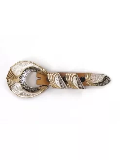 Montana Silversmiths 9400 Western Filigree 4 Piece Belt Buckle Set - D