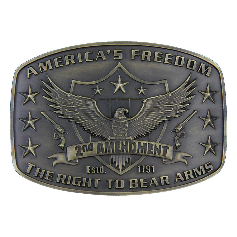 Montana Silversmiths 2nd Amendment Heritage Attitude Buckle 1 Montana Silversmiths 2nd Amendment Heritage Attitude Buckle