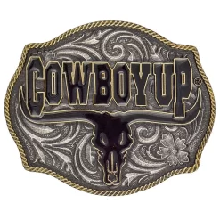 Montana Silversmiths Cowboy Up Bely Buckle A354