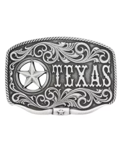 Montana Silversmiths Attitude Texas Star Longhorn Classic Belt Buckle