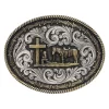 Montana Silversmiths Two Tone Rope & Barbed Wire Classic Impressions Christian Cowboy Attitude Buckle