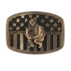 Montana Silversmiths A706C Cowboys Of Faith Flag Buckle Brass