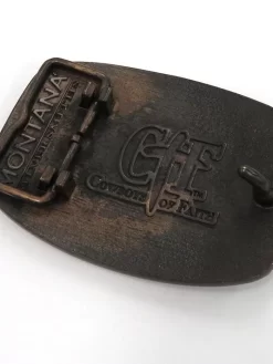 Montana Silversmiths A706C Cowboys Of Faith Flag Buckle Brass -Montana Silversmiths A706C 3 1