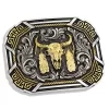 Montana Silversmiths Southwestern Flair Buffalo Skull Attitude Belt Buckle