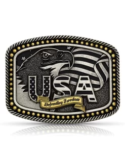 Montana Silversmiths Defending Freedom USA Belt Buckle