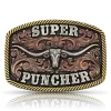 Montana Silversmiths Dale Brisby Super Puncher Longhorn Belt Buckle