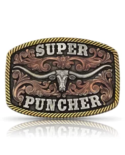 Montana Silversmiths Dale Brisby Super Puncher Longhorn Belt Buckle