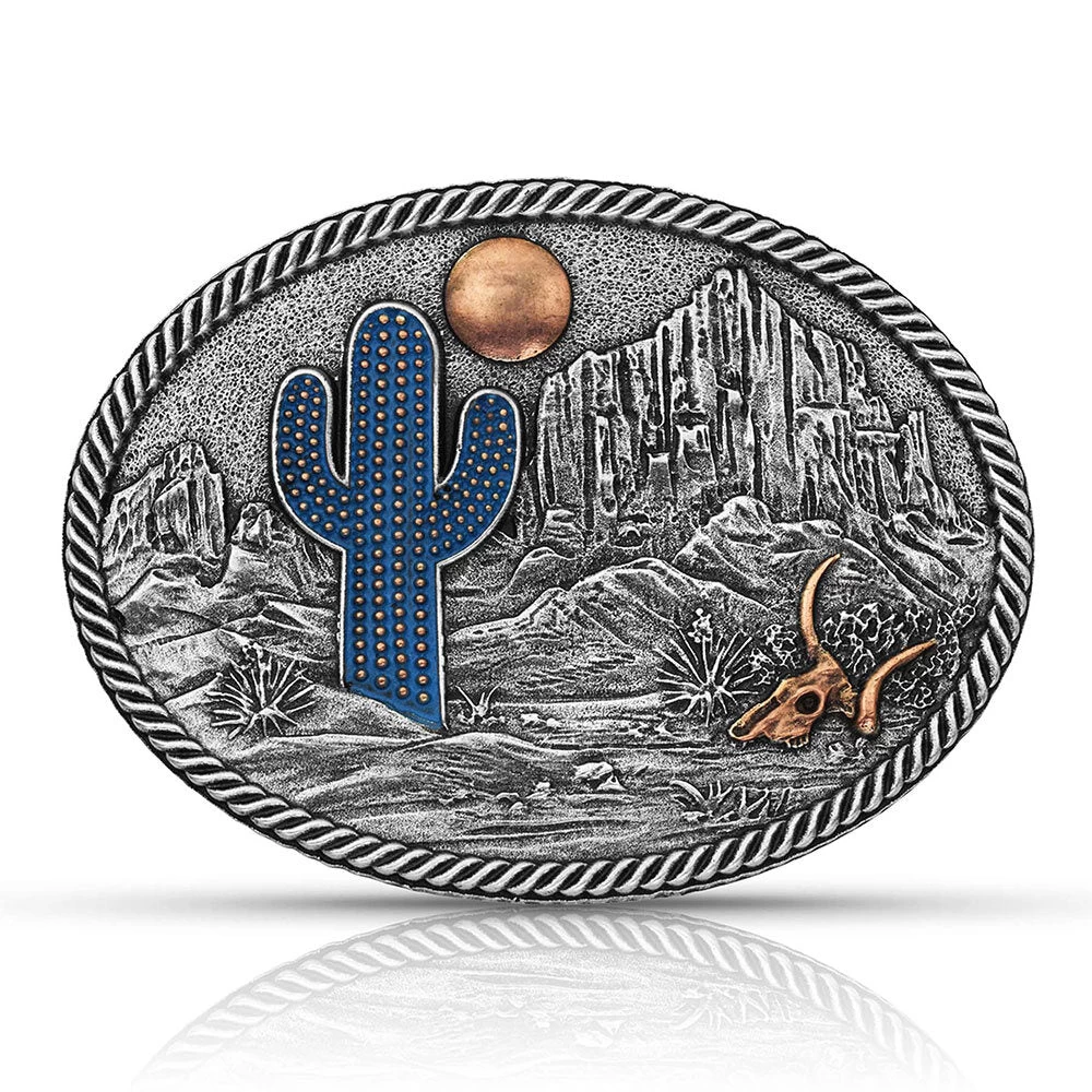 Montana Silversmiths Desert Moon Cactus Attitude Buckle 1 Montana Silversmiths Desert Moon Cactus Attitude Buckle