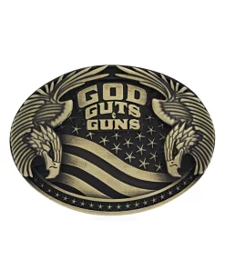 Montana Silversmiths Attitude God, Guts, & Guns Belt Buckle