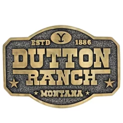Montana Silversmiths The Dutton Ranch Attitude Belt Buckle A910YEL