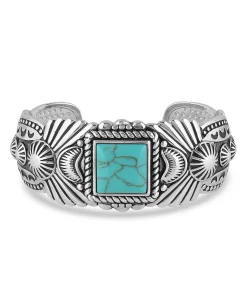 Montana Silversmiths Women's Flourished Turquoise Bracelet