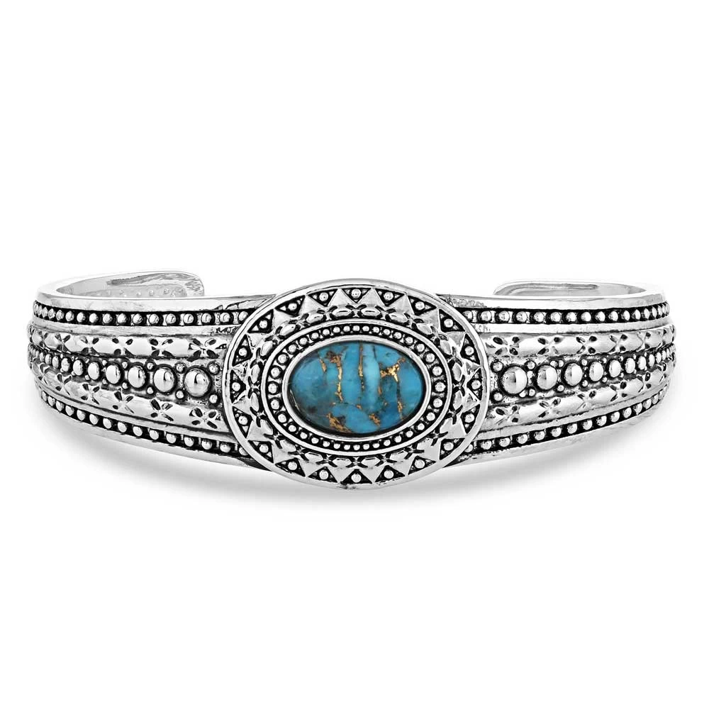 Montana Silversmiths At The Center Turquoise Bracelet BC4938 1 Montana Silversmiths At The Center Turquoise Bracelet BC4938
