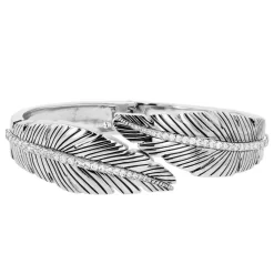 Montana Silversmiths Wrapped Within Crystal Feather Bracelet BC4963