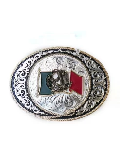 Montana Silversmiths 6190-219 Mexico Pride Ranch Rope Buckle