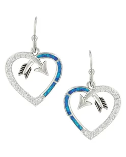 Montana Silversmiths Women's Heart Arrow Earrings