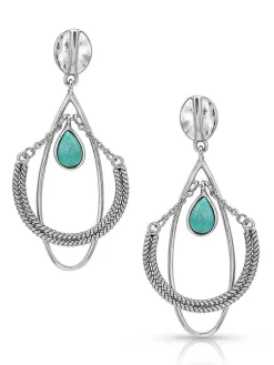 Montana Silversmiths Montana Silversmith ER4404-D Horseshoe Mobile Turquoise Earrings -D