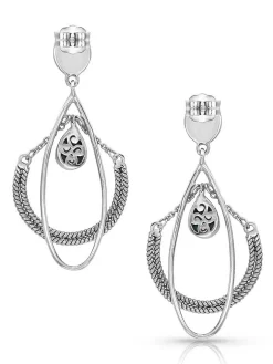 Montana Silversmiths Montana Silversmith ER4404-D Horseshoe Mobile Turquoise Earrings -D -Montana Silversmiths ER4404 2