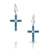 Montana Silversmiths River Of Lights Opal Cross Earrings ER4614