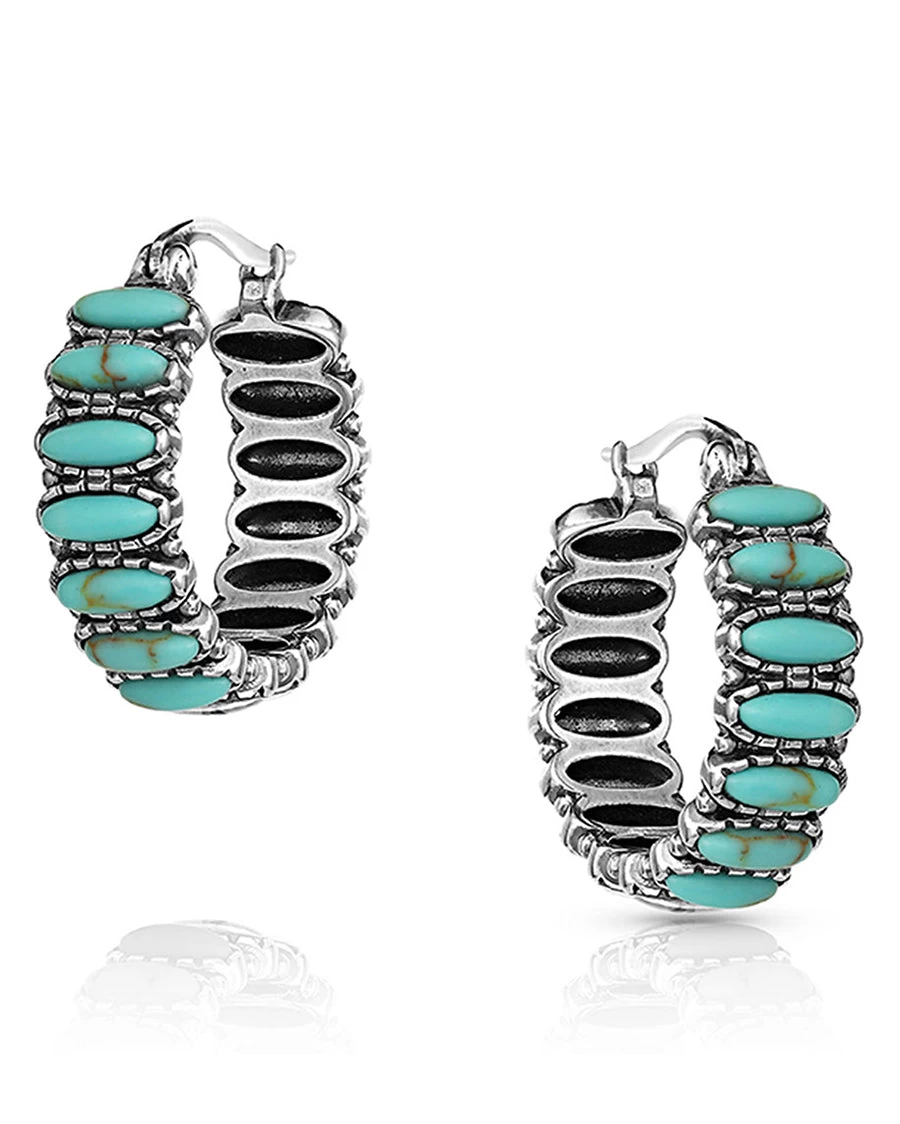 Montana Silversmiths Women's Turquoise Run Earrings 1 Montana Silversmiths Women's Turquoise Run Earrings