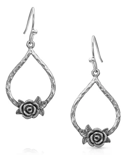 Montana Silversmiths Women's Rose Swing Earrings