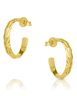 Montana Silversmiths Women's Cut Starburst Hoop Earrings