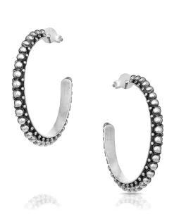 Montana Silversmiths Women's Bead Hoop Earrings