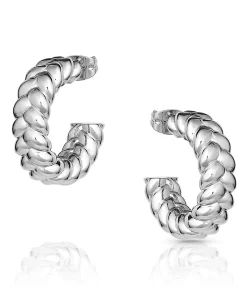 Montana Silversmiths Women's Braid Hoop Earrings
