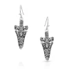 Montana Silversmiths Timber Ridge Arrowhead Earrings ER4879