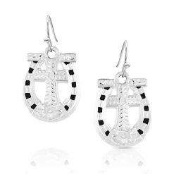 Montana Silversmiths Montana Silversmith Sole 2 Soul Faith Horseshoe Earrings ER5014