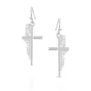 Montana Silversmiths Montana Silversmith Silver Artistry Faith Cross Earrings ER5148