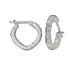 Montana Silversmiths Silver Heart Hoop With Crystal Earrings ER61504CZ