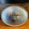 Montana Silversmiths G6128-767M Longhorn Buckle Silver