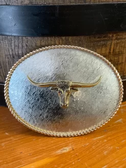 Montana Silversmiths G6128-767M Longhorn Buckle Silver