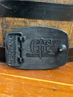 Montana Silversmiths A706C Cowboys Of Faith Flag Buckle Brass -Montana Silversmiths IMG 1159 1