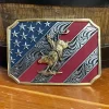 Montana Silversmiths A865 Mens Patriot Bull Rider Attitude Belt Buckle
