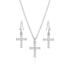 Montana Silversmiths Montana Silversmith Unwavering Cross Jewelry Set JS4543