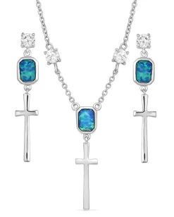 Montana Silversmiths Women's Opal Dangle Jewelry Set