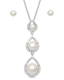 Montana Silversmiths Women's Pearl Teadrop Jewelry Set