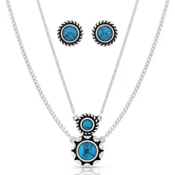 Montana Silversmiths Dueling Moons Silver Jewelry Set-JS5131