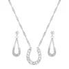 Montana Silversmiths Crystal Clear Lucky Horseshoe Jewelry Set JS808