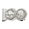 Montana Silversmiths Buffalo Indian Nickel Scalloped Money Clip-MCL50